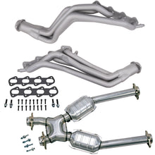 Load image into Gallery viewer, BBK Performance Parts 15322 96-98 MUSTANG COBRA 1-5/8 LONG TUBE HEADERS PLUS MID PIPE (TITANIUM CERAMIC) for Select Ford Mustang
