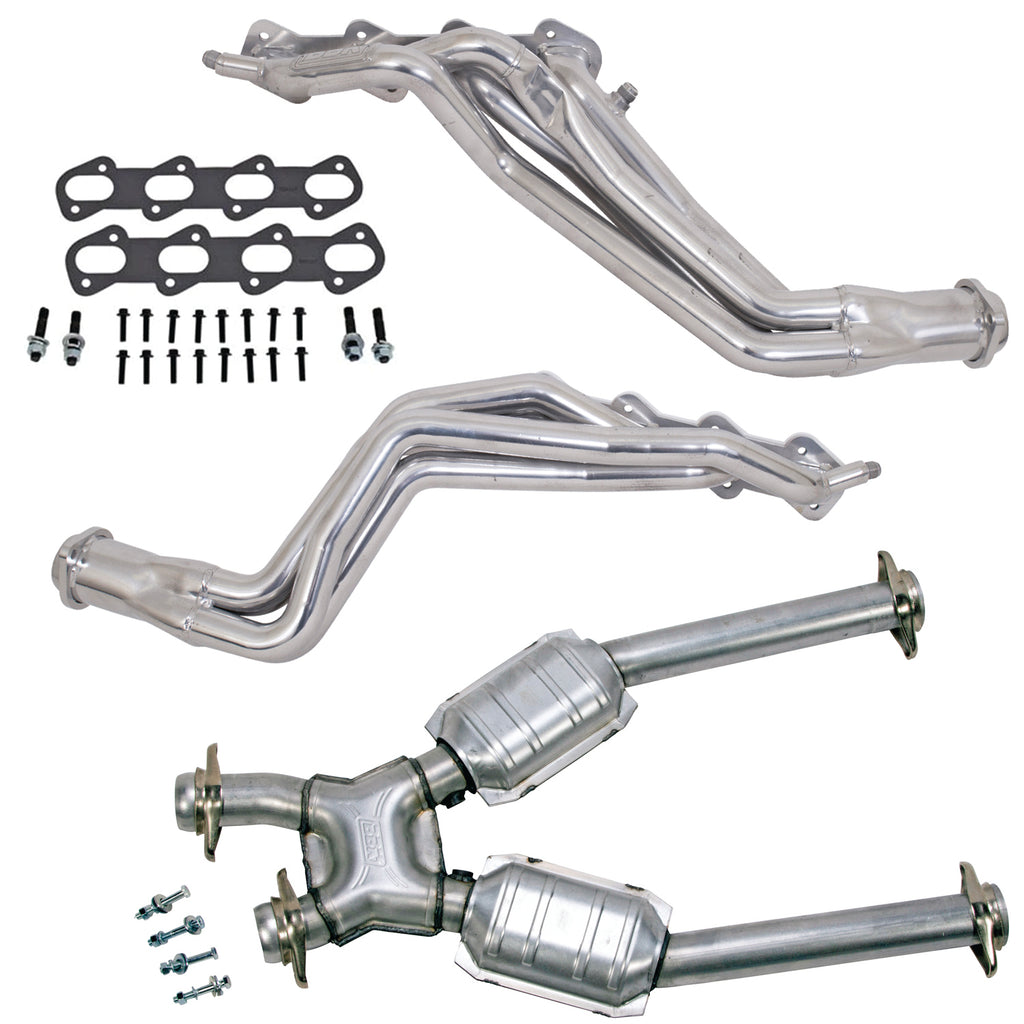 BBK Performance Parts 15323 96-98 MUSTANG COBRA 1-5/8 LONG TUBE HEADERS PLUS MID PIPE (SILVER CERAMIC) for Select Ford Mustang