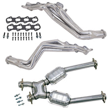 Load image into Gallery viewer, BBK Performance Parts 15323 96-98 MUSTANG COBRA 1-5/8 LONG TUBE HEADERS PLUS MID PIPE (SILVER CERAMIC) for Select Ford Mustang