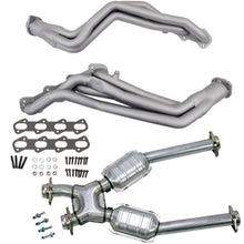 Load image into Gallery viewer, BBK Performance Parts 15332 99-04 MUSTANG COBRA 1-5/8 LONG TUBE HEADERS PLUS MID PIPE (TITANIUM CERAMIC) for Select Ford Mustang