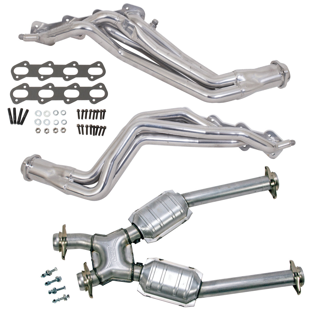 BBK Performance Parts 15333 99-04 MUSTANG COBRA 1-5/8 LONG TUBE HEADERS PLUS MID PIPE (SILVER CERAMIC) for Select Ford Mustang