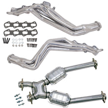 Load image into Gallery viewer, BBK Performance Parts 15333 99-04 MUSTANG COBRA 1-5/8 LONG TUBE HEADERS PLUS MID PIPE (SILVER CERAMIC) for Select Ford Mustang