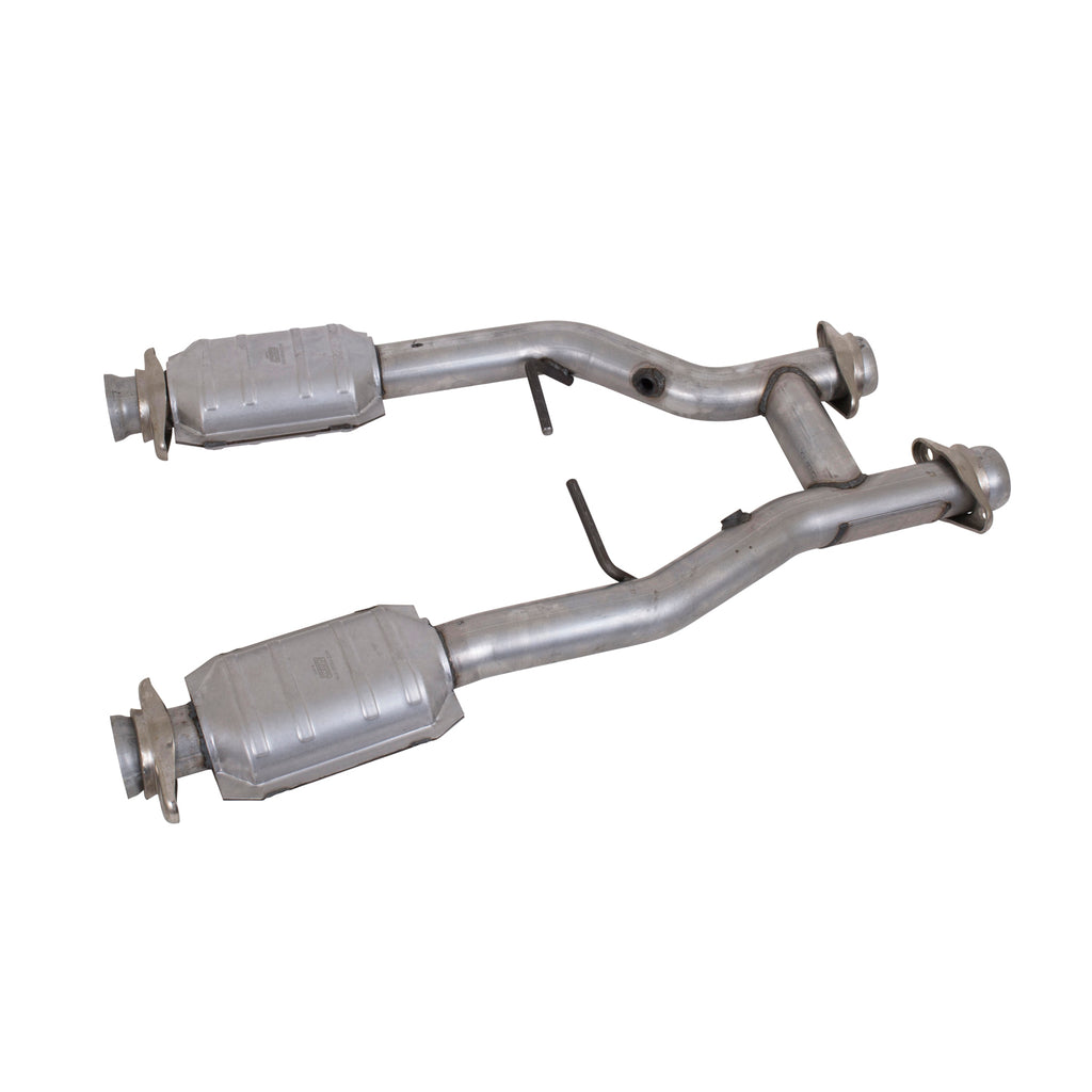 BBK Performance Parts 1538 1996-2004 MUSTANG GT/COBRA 2.5 SHORT MID H PIPE W/CONVERTERS for Select Ford Mustang