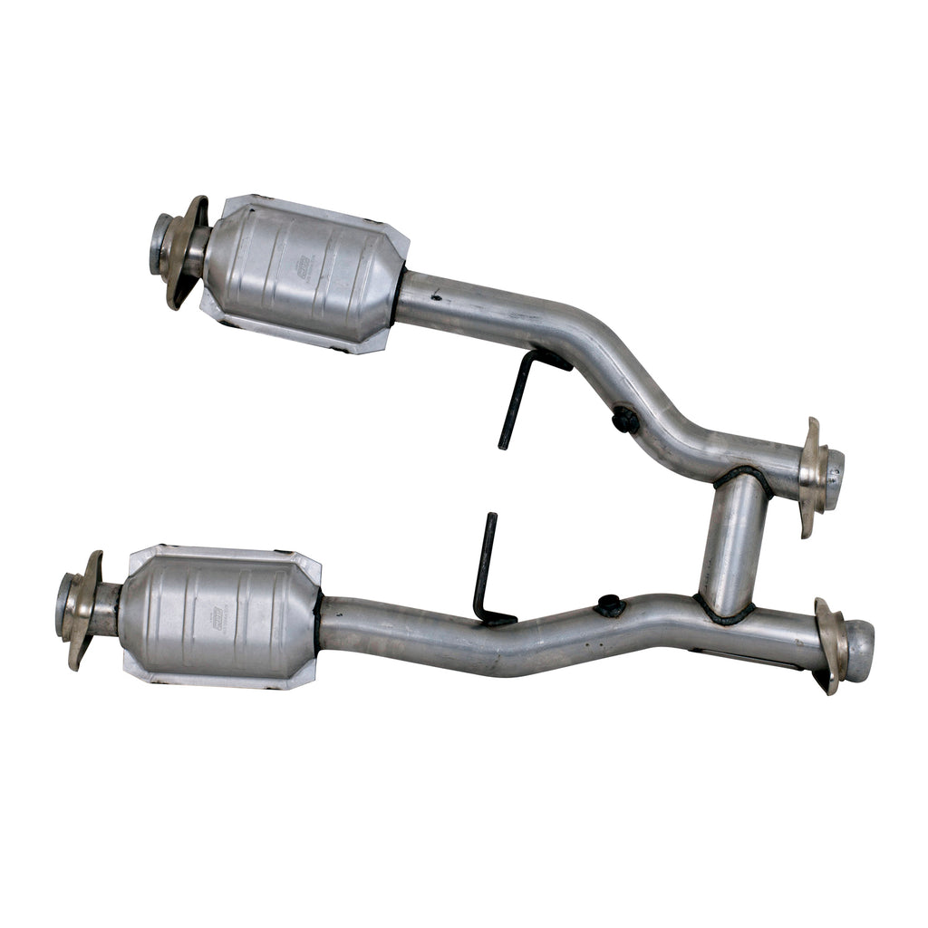BBK Performance Parts 1538 1996-2004 MUSTANG GT/COBRA 2.5 SHORT MID H PIPE W/CONVERTERS for Select Ford Mustang
