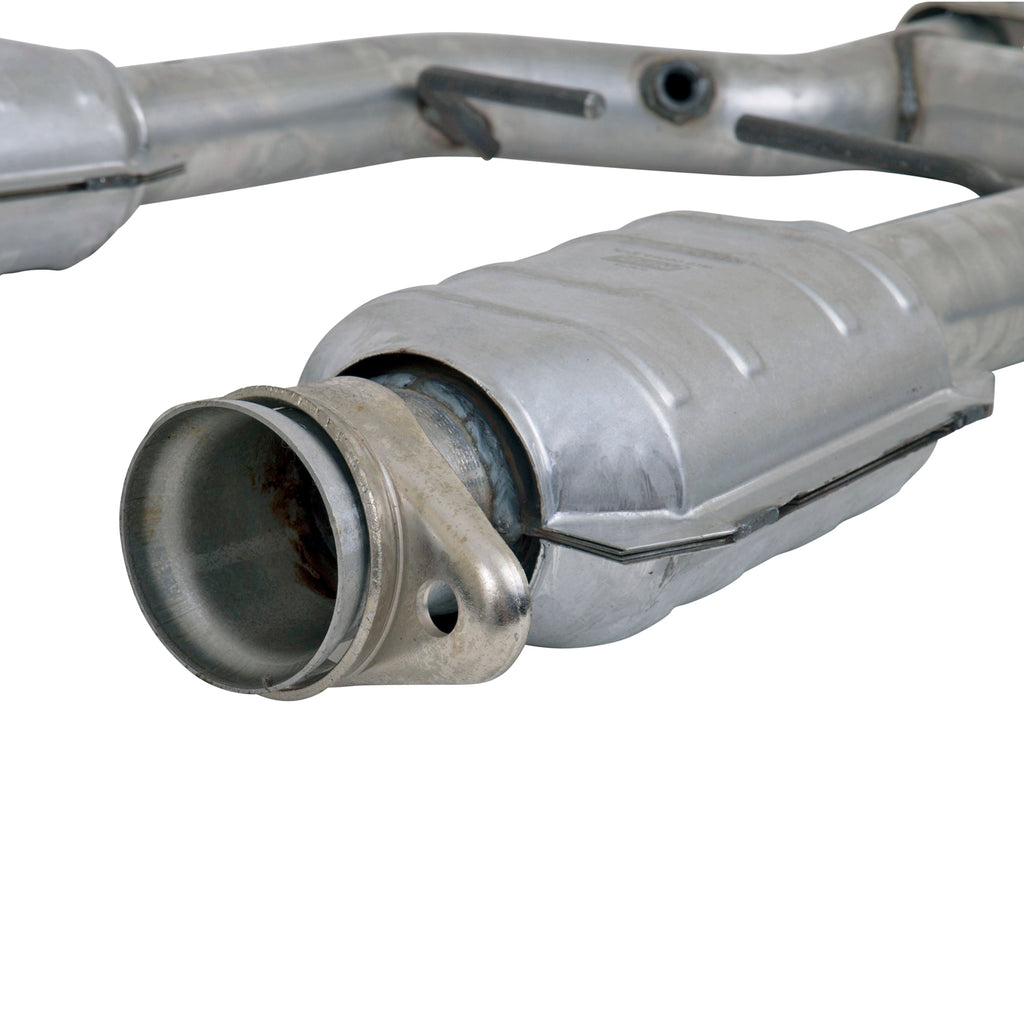 BBK Performance Parts 1538 1996-2004 MUSTANG GT/COBRA 2.5 SHORT MID H PIPE W/CONVERTERS for Select Ford Mustang