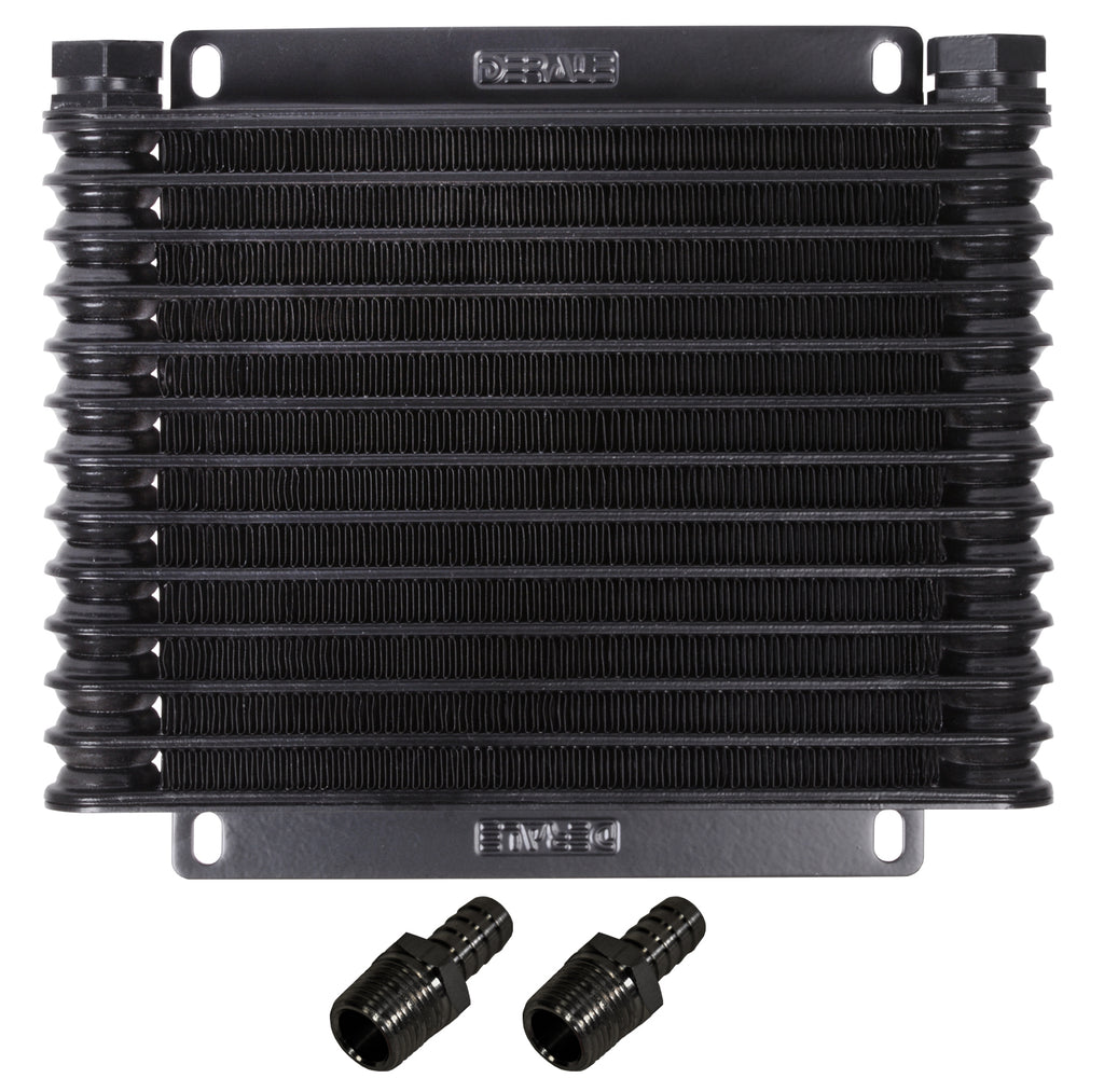 Derale 15452 13 Row Atomic-Cool Plate & Fin Replacement Oil Cooler, 1/2" Hose Barb for Select Acura CL, Acura ILX, Acura MDX, Acura RDX, Acura RL, Acura RLX, Acura SLX, Acura TL, Acura TLX, Acura TSX, Acura Vigor, Acura ZDX, Alfa Romeo 159, Alfa Romeo