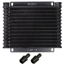 Load image into Gallery viewer, Derale 15452 13 Row Atomic-Cool Plate &amp; Fin Replacement Oil Cooler, 1/2" Hose Barb for Select Acura CL, Acura ILX, Acura MDX, Acura RDX, Acura RL, Acura RLX, Acura SLX, Acura TL, Acura TLX, Acura TSX, Acura Vigor, Acura ZDX, Alfa Romeo 159, Alfa Romeo