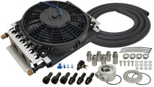 Load image into Gallery viewer, Derale 15500 16 Pass Electra-Cool Remote Engine Oil Cooler Kit, -8AN Inlets
