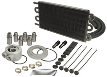 Load image into Gallery viewer, Derale 15505 6 Pass Series 7000 Alum/Copper Universal Engine Oil Cooler Kit Sandwich Adapter