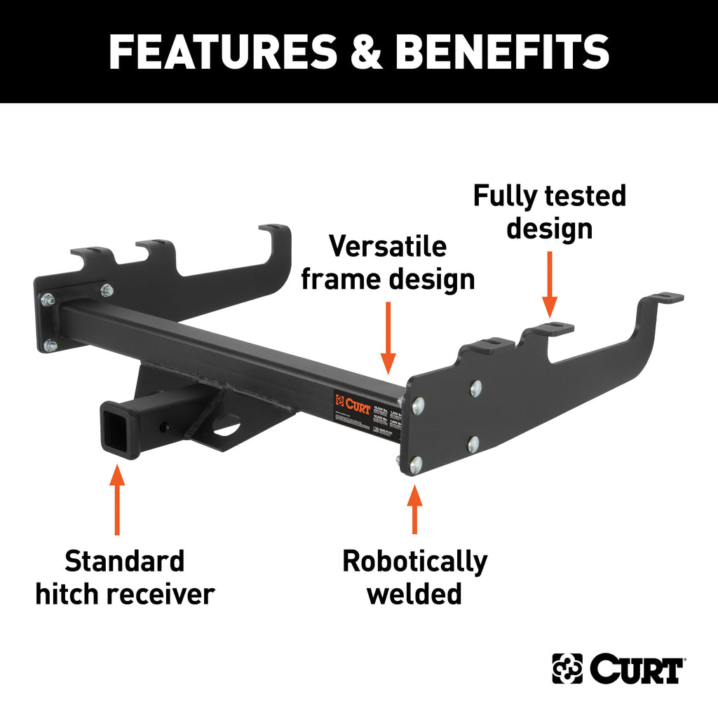 CURT 15510 Class 5 Multi-Fit Trailer Hitch with 2" Receiver