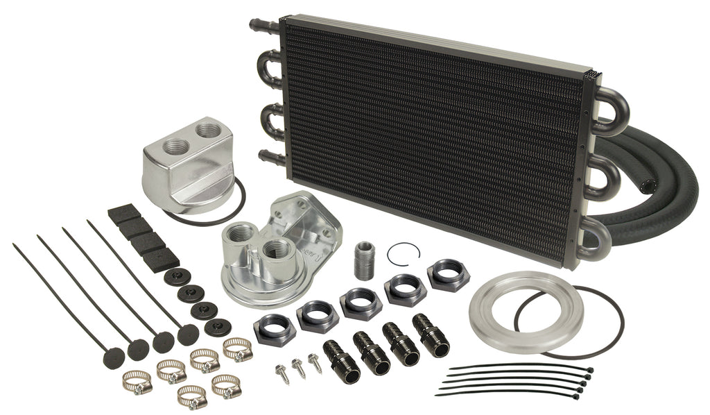 Derale 15551 6 Pass Series 7000 Alum/Copper Universal Engine Oil Cooler Kit, Spin On Adapter for Select Acura CL, Acura CSX, Acura EL, Acura ILX, Acura Integra, Acura RSX, Alfa Romeo Spider, American Motors Concord, American Motors Gremlin, American