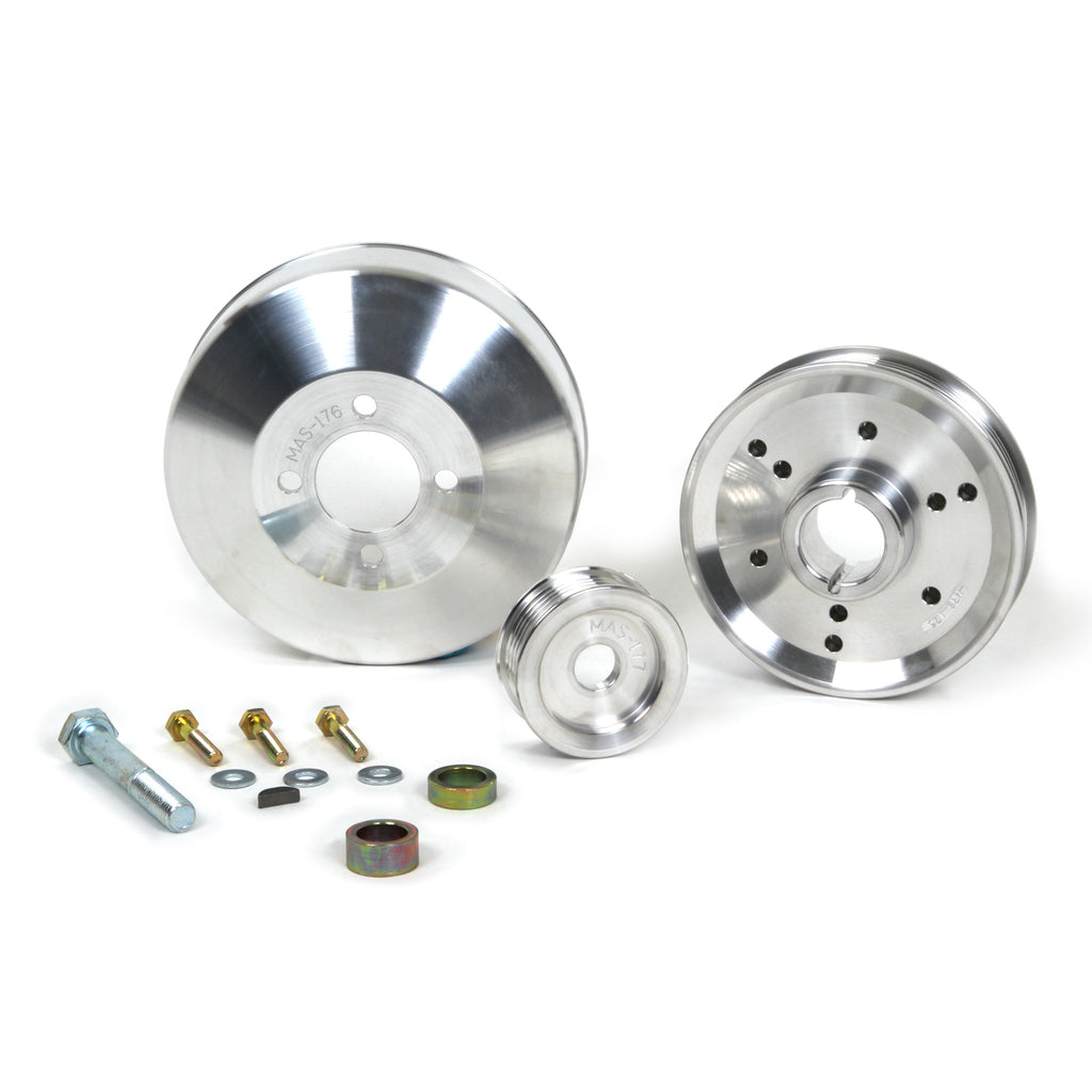 BBK Performance Parts 1555 1996-2001 MUSTANG GT/COBRA 3 PC UNDER DRIVE PULLEY KIT (ALUMINUM) for Select Ford Mustang