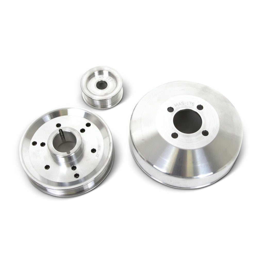BBK Performance Parts 1555 1996-2001 MUSTANG GT/COBRA 3 PC UNDER DRIVE PULLEY KIT (ALUMINUM) for Select Ford Mustang
