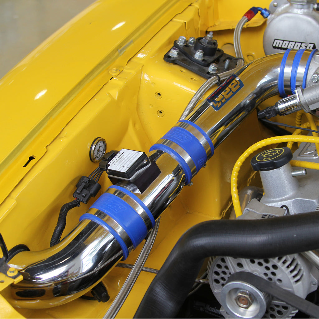 BBK Performance Parts 1557 1986-1993 MUSTANG 5.0 COLD AIR INTAKE - FENDERWELL STYLE (Powder Coated Chrome) for Select Ford Mustang