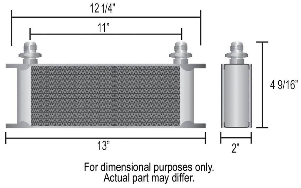 Derale 15603 10 Row Series 10000 Stack Plate GM V8 Engine Oil Cooler Kit, Sandwich Adapter