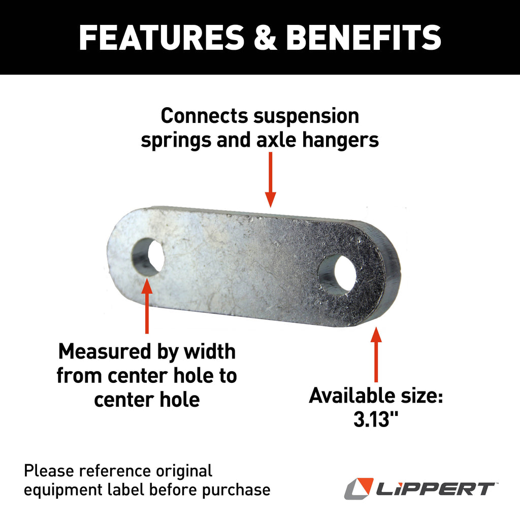 CURT 1567651 Shackle Links, 1/2" Thickness, 3-1/8" Center-to-Center, Single