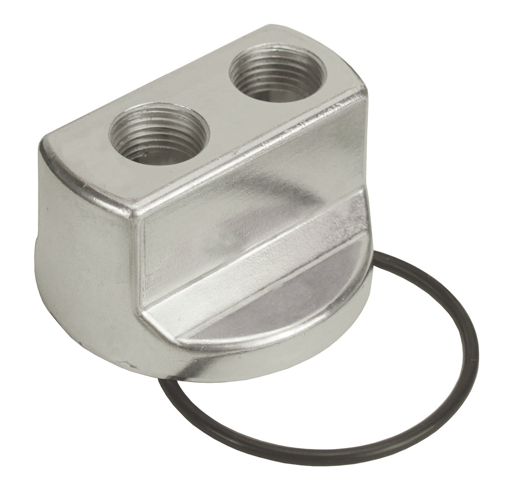 Derale 15703 Standard Engine Spin On Adapter with 1/2" NPT Ports, 3/4"-16 Engine Thread for Select Audi 80, Audi 90, Ford Escape, Volkswagen Pointer
