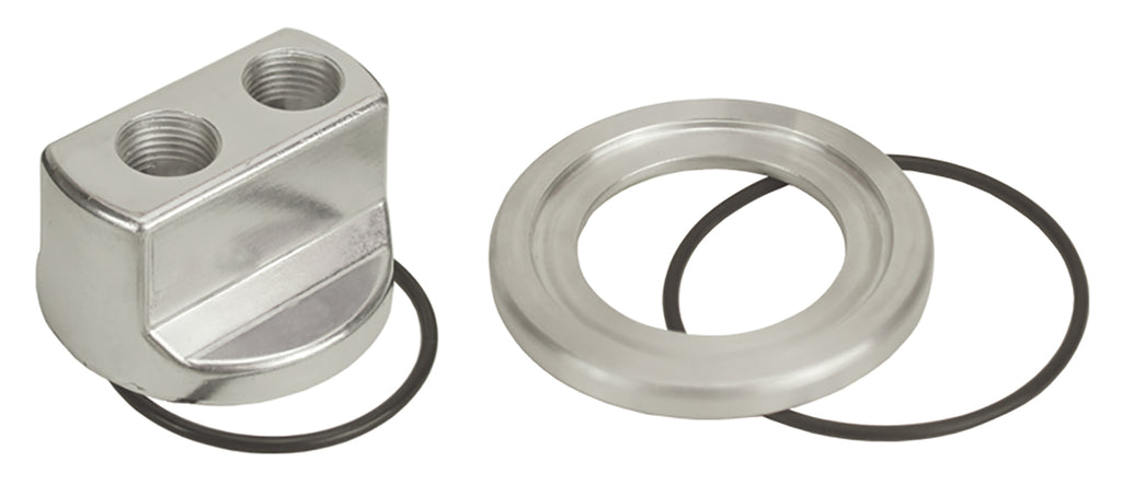Derale 15705 Standard Engine Spin On Adapter with 1/2" NPT Ports, 13/16"-16 Engine Thread for Select AM General Hummer, American Motors Concord, American Motors Eagle, American Motors Spirit, Avanti II, Buick Allure, Buick Apollo, Buick Century, Buick
