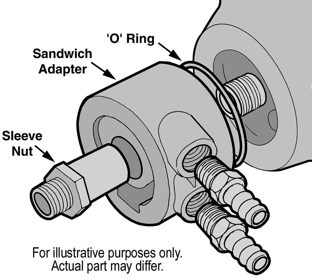 Derale 15720 GM Thermostatic Sandwich Adapter Kit with 1/2" NPT Ports for Select AM General Hummer, American Motors Concord, American Motors Eagle, American Motors Spirit, Avanti II, Buick Allure, Buick Apollo, Buick Century, Buick Commercial Chassis,