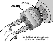 Load image into Gallery viewer, Derale 15724 Standard Engine Spin On Adapter with 1/2" NPT Ports, 22x1.5mm Filter Thread for Select Chevrolet Blazer, Chevrolet Camaro, Chevrolet Cheyenne, Chevrolet Colorado, Chevrolet Corvette, Chevrolet Cruze, Chevrolet Equinox, Chevrolet Express