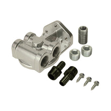 Load image into Gallery viewer, Derale 15729 Single Side Ports 1/2" NPT Filter Mount Kit with 13/16"-16 Filter Thread for Select AM General Hummer, American Motors Concord, American Motors Eagle, American Motors Spirit, Avanti II, Buick Allure, Buick Apollo, Buick Century, Buick
