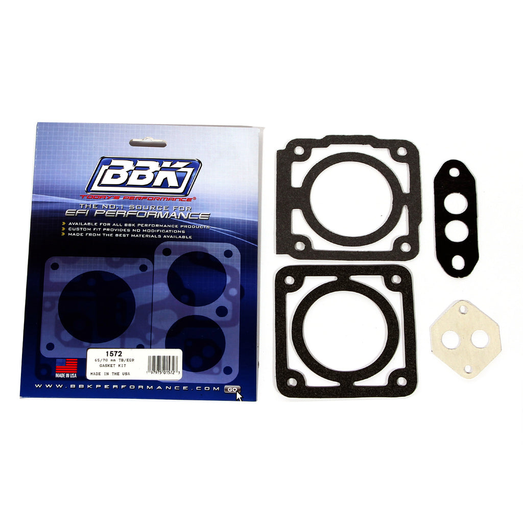 BBK Performance Parts 1572 1986-1993 MUSTANG THROTTLE BODY GASKET KIT 65 or 70MM for Select Ford Mustang