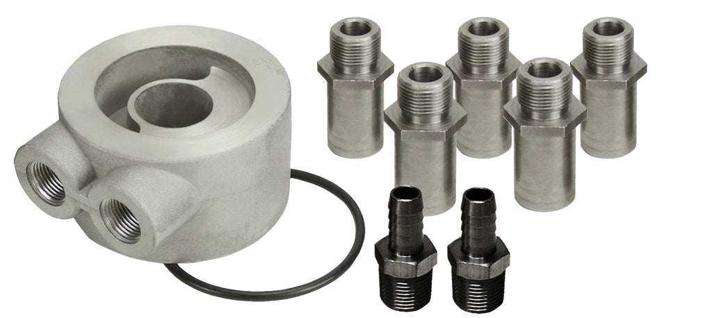 Derale 15735 Non-Thermostatic Universal Sandwich Adapter Kit with 1/2" NPT Ports