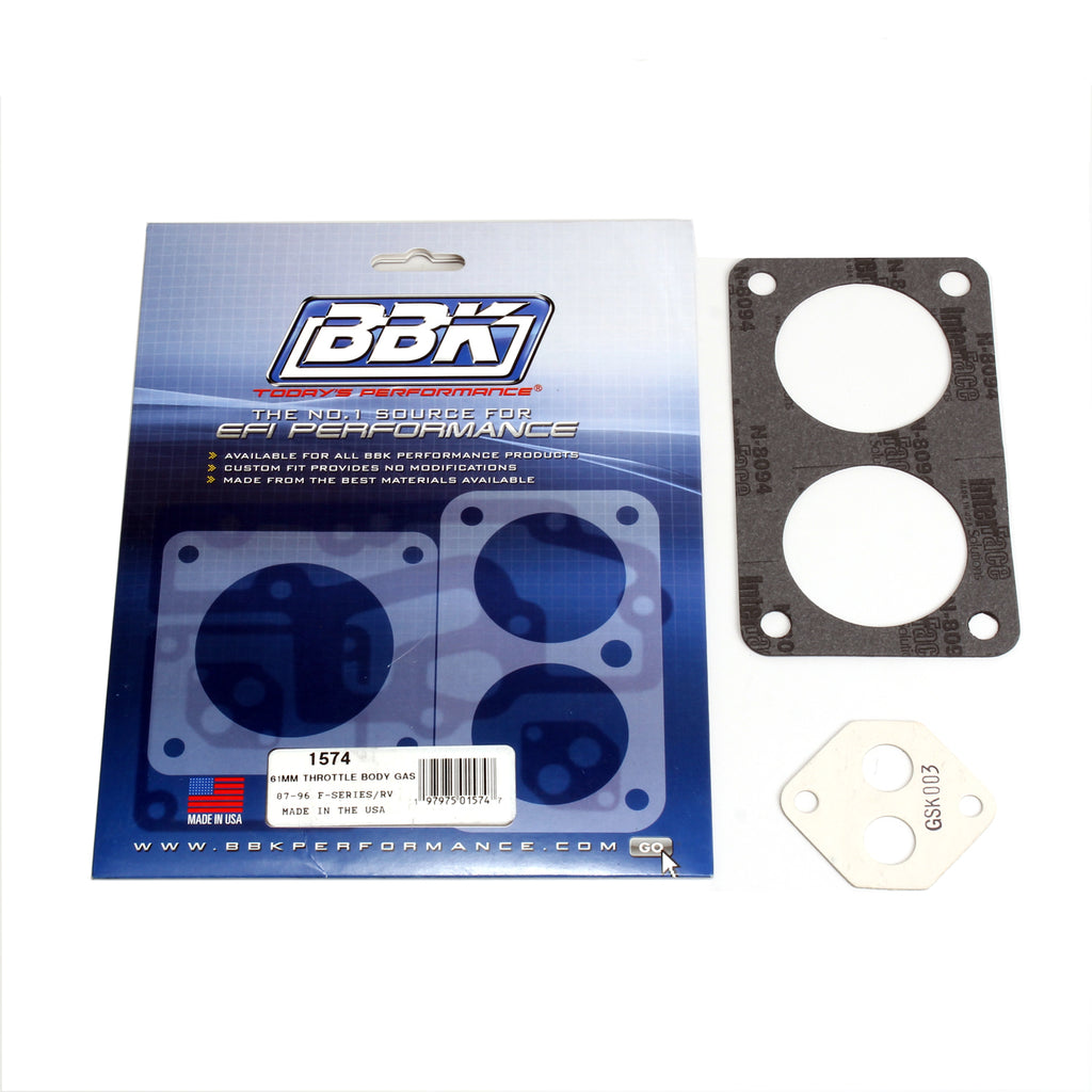 BBK Performance Parts 1574 THROTTLE BODY GASKET KIT- FORD F-SERIES 61MM FOR #3502-3503 for Select Ford F-150, Ford F-250, Ford F-350