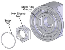 Load image into Gallery viewer, Derale 15780 Single Mount Univ Oil Fltr Reloc Kit, 1/2" NPT Side Ports, 3/4"-16 Filter Thread