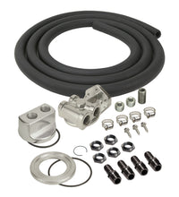 Load image into Gallery viewer, Derale 15780 Single Mount Univ Oil Fltr Reloc Kit, 1/2" NPT Side Ports, 3/4"-16 Filter Thread