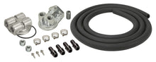 Load image into Gallery viewer, Derale 15781 Single Mount Univ Oil Filter Reloc Kit, 1/2" NPT Ports Up, 3/4"-16 Filter Thread