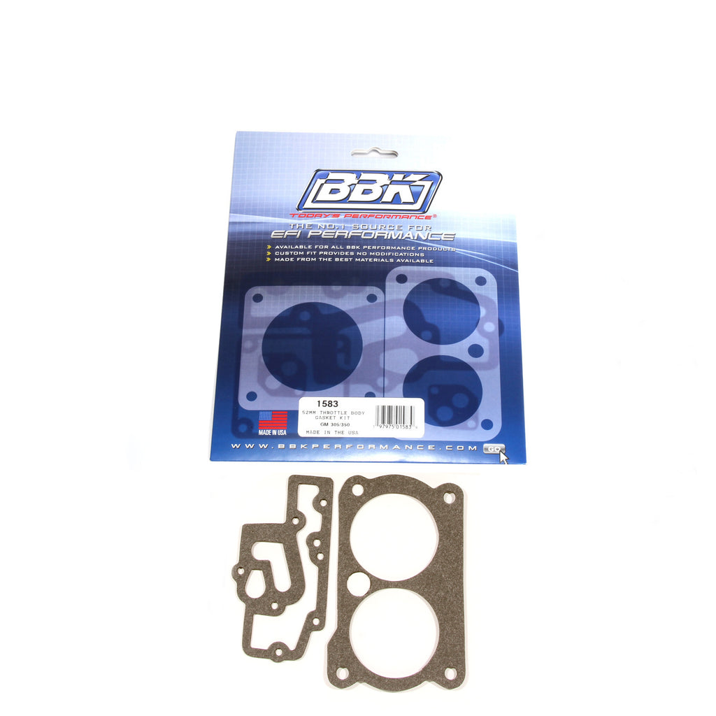 BBK Performance Parts 1583 THROTTLE BODY GASKET KIT FOR GM TWIN 52MM FOR 1534-1537-1540-1543 for Select Chevrolet Camaro, Chevrolet Corvette, Chevrolet Impala, Pontiac Firebird