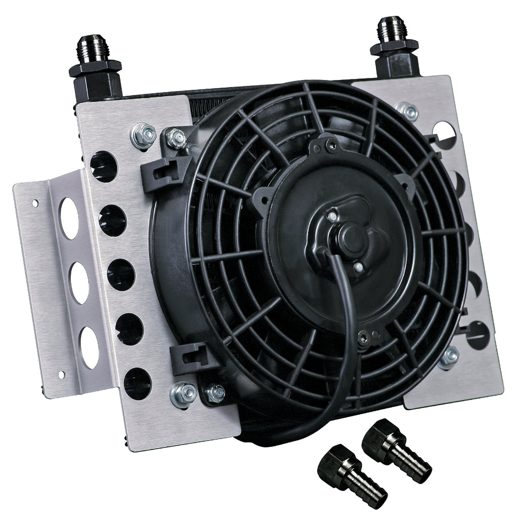 Derale 15850 13 Row Atomic-Cool Remote Plate & Fin Replacement Oil Cooler, -8AN for Select Chevrolet C20