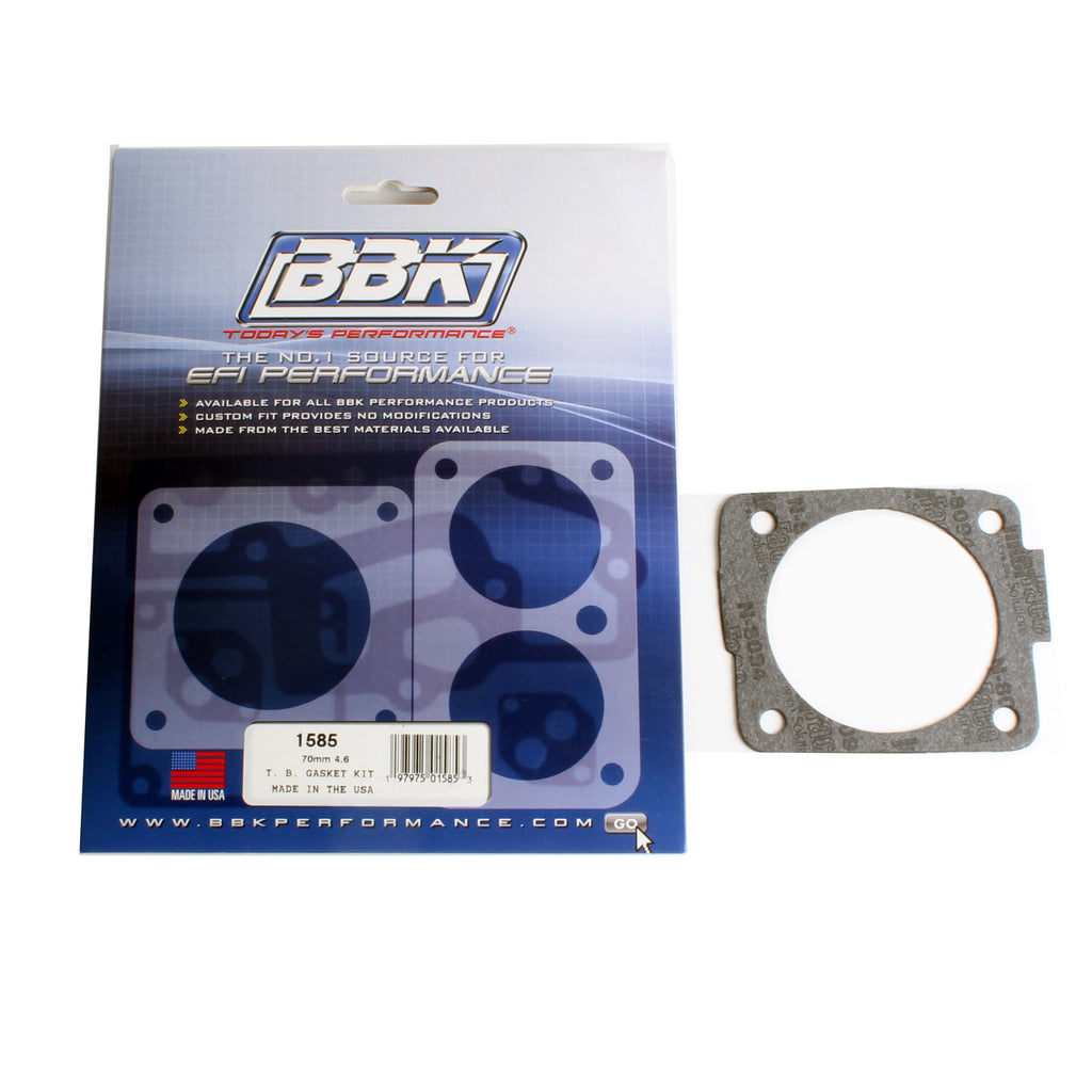 BBK Performance Parts 1585 THROTTLE BODY GASKET KIT - FORD 4.6L 70/75MM FOR #1700 1703 for Select Ford Expedition, Ford F-150, Ford F-150 Heritage, Ford F-250, Ford Mustang, Ford Thunderbird