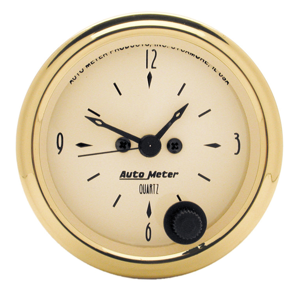 AutoMeter 1586 GAUGE, CLOCK, 2 1/16", 12HR, ANALOG, GOLDEN OLDIES