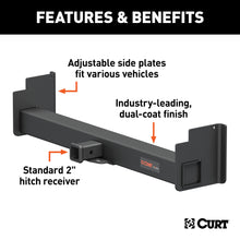 Load image into Gallery viewer, CURT 15901 Universal Weld-On Trailer Hitch, 2" Receiver (18" to 43" Frames, 3-1/8" Drop)