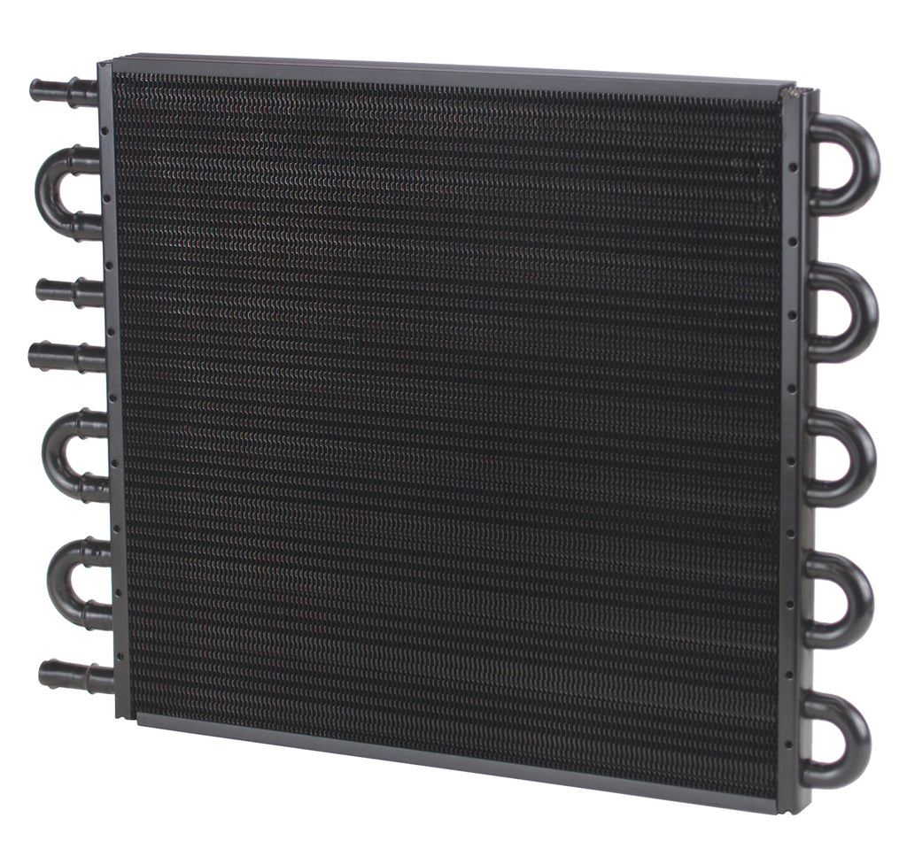 Derale 15902 4 & 6 Pass Dual Circuit Tube&Fin Cooler, 11/32" & 1/2" Barb