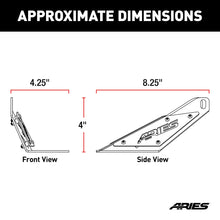 Load image into Gallery viewer, ARIES 15913 Jeep TJ Hood Light Mounting Brackets for Select Jeep Wrangler