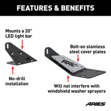Load image into Gallery viewer, ARIES 15913 Jeep TJ Hood Light Mounting Brackets for Select Jeep Wrangler