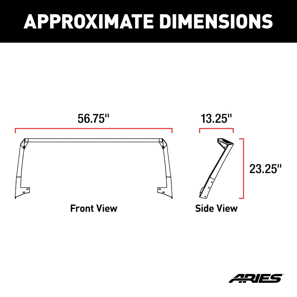 ARIES 15914 Jeep JK Roof Light Mounting Brackets/Crossbar - Truck Part Superstore