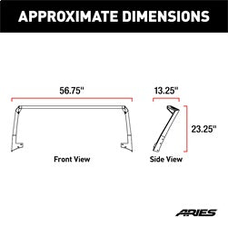 ARIES 15914 Jeep JK Roof Light Mounting Brackets/Crossbar - Truck Part Superstore