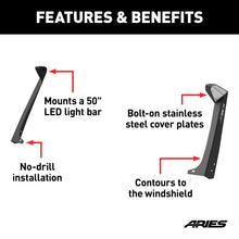 Load image into Gallery viewer, ARIES 15915 Jeep TJ Roof Light Mounting Brackets for Select Jeep Wrangler
