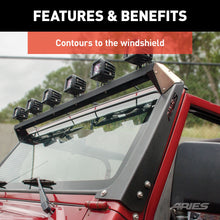 Load image into Gallery viewer, ARIES 15916 Jeep TJ Roof Light Mounting Brackets &amp; Crossbar for Select Jeep Wrangler