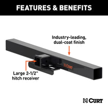 Load image into Gallery viewer, CURT 15921 44" Universal Weld-On Hitch Center Section, 2-1/2" Receiver (No Side Plates)