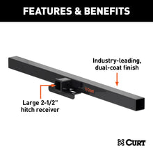 Load image into Gallery viewer, CURT 15922 62" Universal Weld-On Hitch Center Section, 2-1/2" Receiver (No Side Plates)