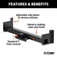 Load image into Gallery viewer, CURT 15927 Universal Weld-On Trailer Hitch, 2" Receiver (Up to 44" Frames, 9" Drop)