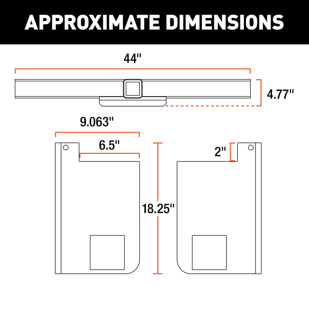 CURT 15928 Universal Weld-On Trailer Hitch, 2" Receiver (Up to 44" Frames, 18" Drop)