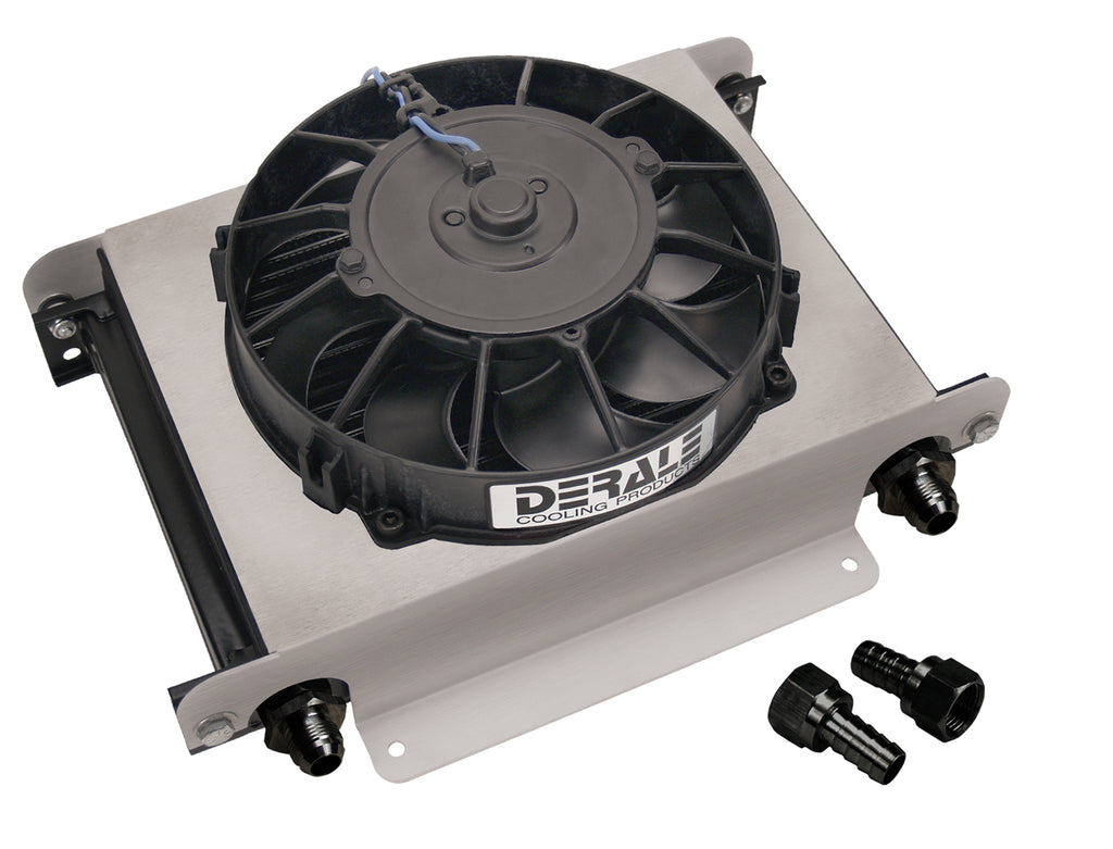 Derale 15960 25 Row Hyper-Cool Remote Transmission Cooler Kit, -8AN