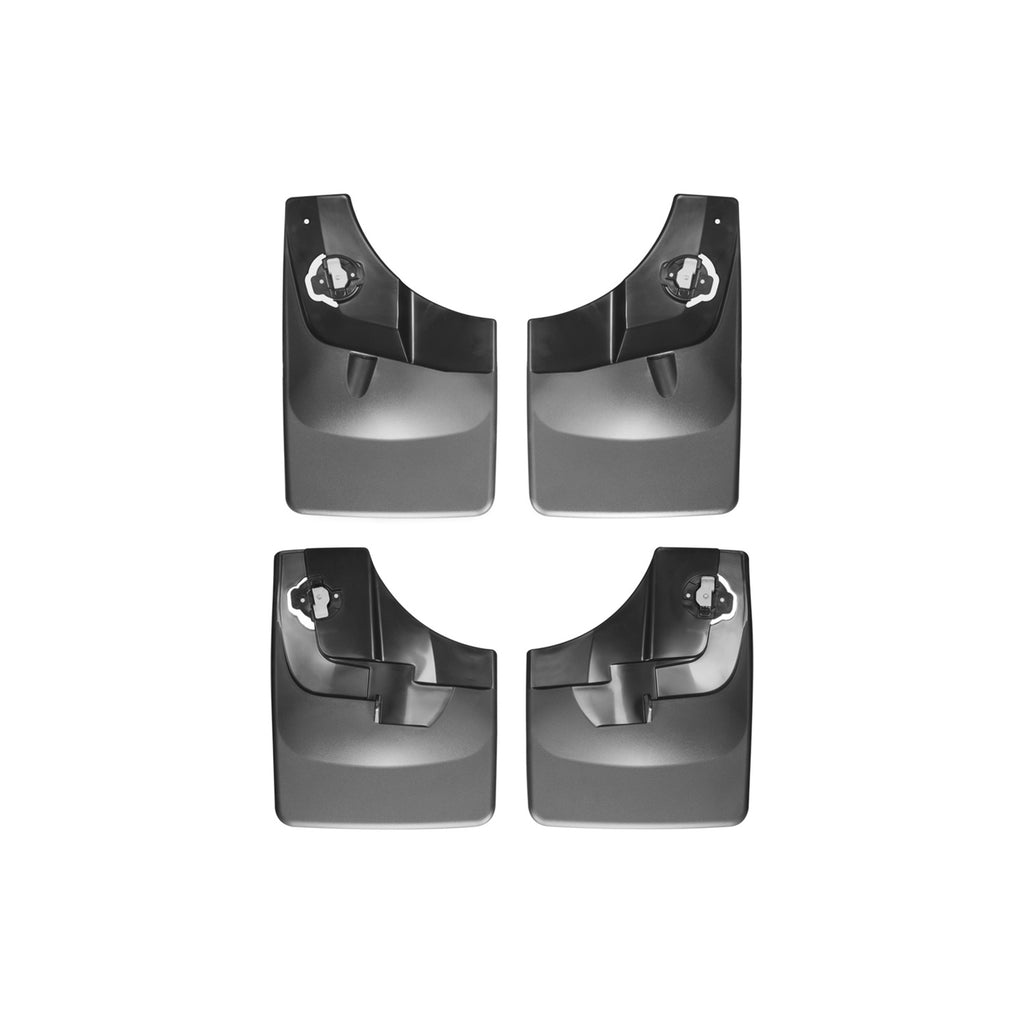15C-F150-Black-No-Drill-Mudflaps-WFlares-Front--Rear-Set