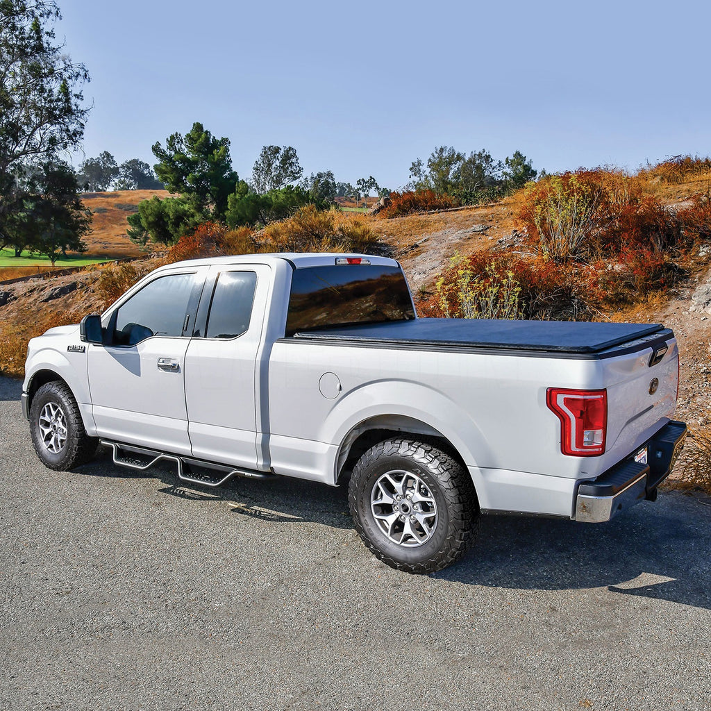 15C-F15017C-Supercab-F250350-Outlaw-Drop-Nerf-Step-Bars-Textured-Black